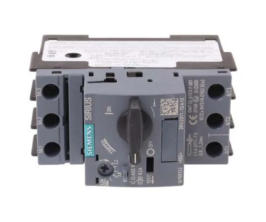 63-7721-93　Siemens Sirius Innovation 690 V Motor Protection Circuit Breaker, 3P Channels, 2.2 → 3.2 A, 10 kA　3RV2011-1DA10