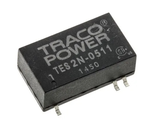 63-7599-52　TRACOPOWER TES 2N 2W Isolated DC-DC Converter Surface Mount, Voltage in 4.5 → 9 V dc, Voltage out 5V dc　TES 2N-0511