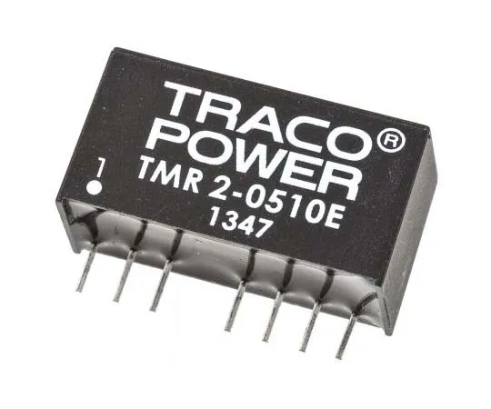 63-7724-46　TRACOPOWER TMR 2E 2W Isolated DC-DC Converter Through Hole, Voltage in 4.5 → 9 V dc, Voltage out 3.3V dc　TMR 2-0510E