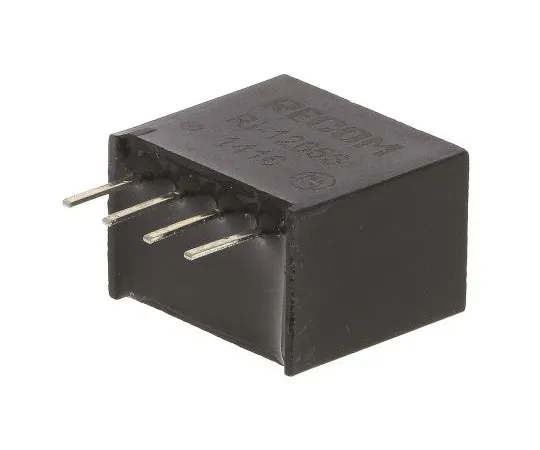 63-7559-75　Recom RI 2W Isolated DC-DC Converter Through Hole, Voltage in 10.8 → 13.2 V dc, Voltage out 5V dc　RI-1205S