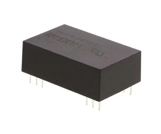 63-7671-99　Recom REC3 3W Isolated DC-DC Converter Through Hole, Voltage in 4.25 → 5.75 V dc, Voltage out ±15V dc　REC3-0515DR/H1