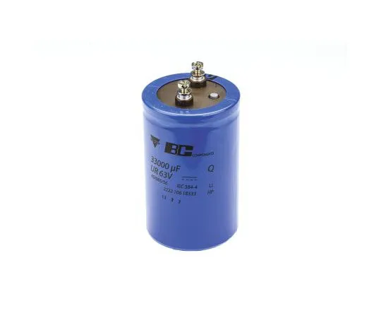 63-7687-25　Vishay 33000μF 63V dc Aluminium Electrolytic Capacitor, Chassis Mount 65 (Dia.) x 105mm +85°C 65mm　MAL210618333E3