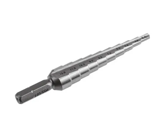 63-7597-34　EXACT HSS 3.5 → 12.5mm Step Drill Bit, 10 Steps　5362
