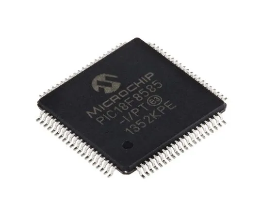 63-7660-53　Microchip, 8bit PIC Microcontroller, 40MHz, 1.024 kB, 48 kB Flash, 80-Pin TQFP　PIC18F8585-I/PT