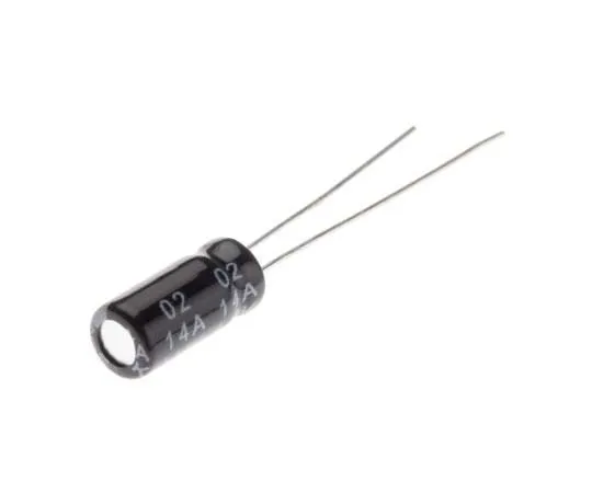 63-7736-19　RS PRO 100μF 6.3V dc Aluminium Electrolytic Capacitor, Through Hole 5 (Dia.) x 11mm +105°C 5mm 2mm 11mm　711-0703