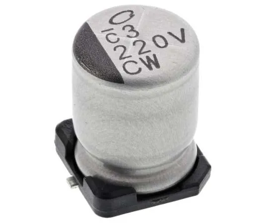 63-7746-77　Nichicon 220μF 35V dc Aluminium Electrolytic Capacitor, Surface Mount 8 (Dia.) x 10mm +105°C 8mm　UCW1V221MNL1GS
