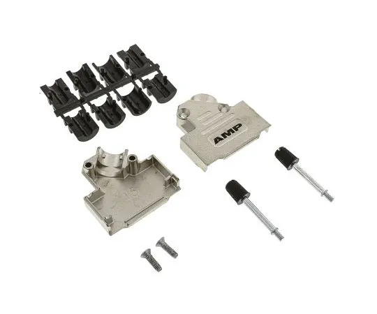 63-7686-51　TE Connectivity ADK Series Series Zinc Angled D-sub Connector Backshell, 15 Way, Strain Relief　1-1478763-5