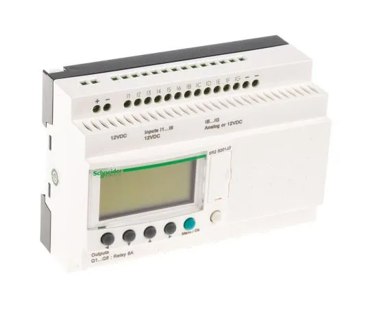 63-7572-44　Schneider Electric Zelio Logic Module, 12 V dc Relay, 12 x Input, 8 x Output With Display　SR2B201JD