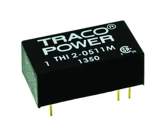 63-7658-54　TRACOPOWER THI 2M 2W Isolated DC-DC Converter Through Hole, Voltage in 4.5 → 5.5 V dc, Voltage out 5V dc Medical　THI 2-0511M