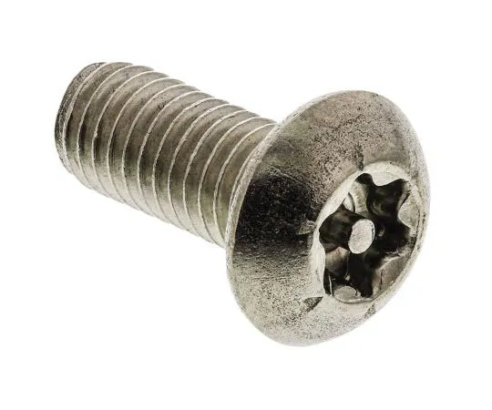 63-7642-40　Plain Button Stainless Steel Tamper Proof Security Screw, M5 x 12mm　621-2681