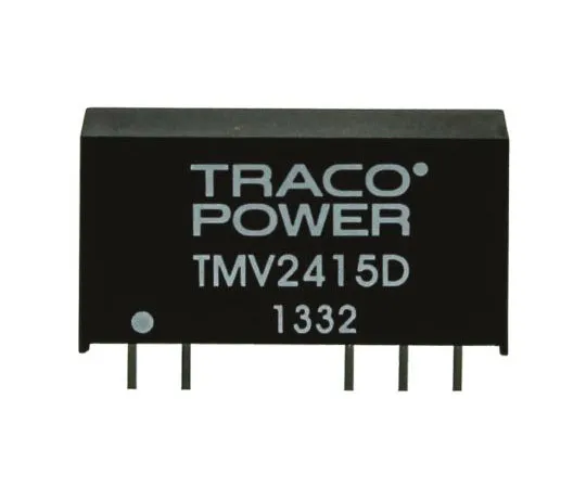 63-7658-39　TRACOPOWER TMV 1W Isolated DC-DC Converter Through Hole, Voltage in 21.6 → 26.4 V dc, Voltage out ±15V dc　TMV 2415D