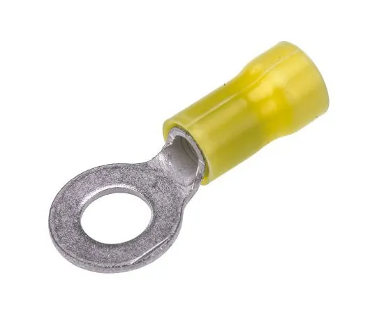 63-7681-50　TE Connectivity PLASTI-GRIP Series Insulated Crimp Ring Terminal, M6 Stud Size, 3mm² to 6mm² Wire Size, Yellow　165035