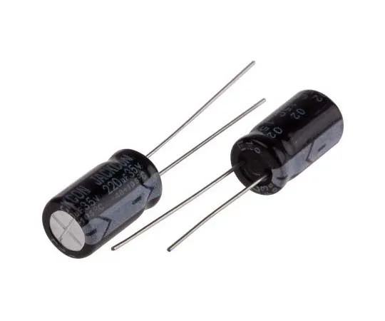 63-7737-10　RS PRO 220μF 35V dc Aluminium Electrolytic Capacitor, Through Hole 8 (Dia.) x 14mm +105°C 8mm 3.5mm 14mm　170-1218