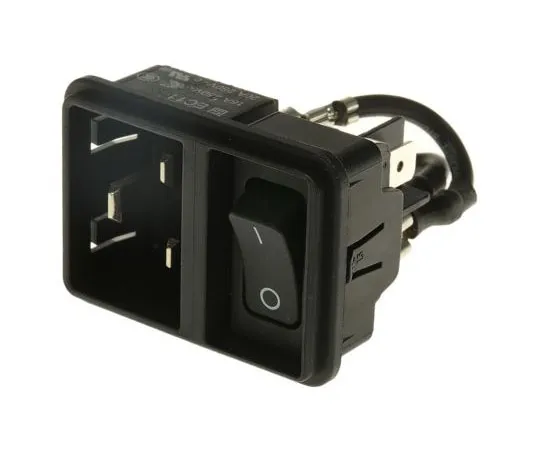 63-7590-59　Schurter C20 Snap-In IEC Plug Male, 20A, 250 V ac　EC11.0001.201