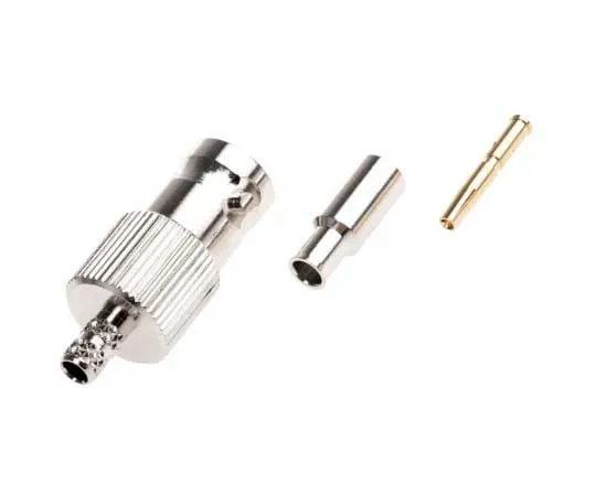 63-7711-66　Amphenol Straight 50Ω Cable Mount BNC Connector, jack, Nickel, Crimp Termination, RG174/U, RG188 A/U, RG316/U　B6121E1-ND3G-5-50