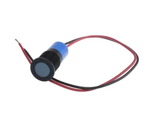 63-7717-93　RS PRO Blue Indicator, 12 V dc, 14mm Mounting Hole Size, Lead Wires Termination, IP67　703-8995