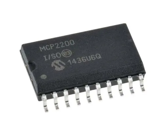 63-7706-73　Microchip MCP2200-I/SO, USB Controller, 12Mbps, USB 2.0, 5.5 V, 20-Pin SOIC W　MCP2200-I/SO