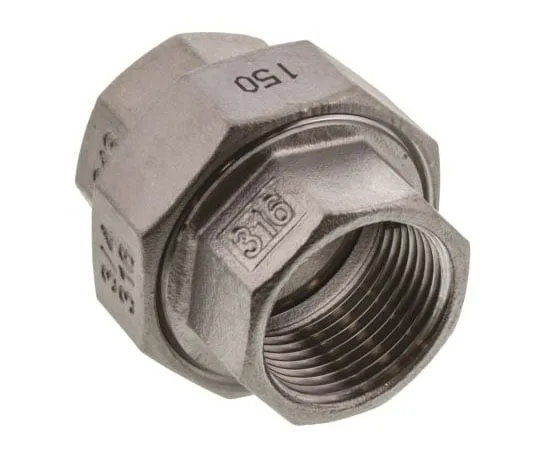 63-7592-29　RS Stainless Steel Octagon Straight Union 3/4in G(P) Female x 3/4in G(P) Female 1.73in　499-3502