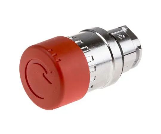 63-7631-90　Schneider Electric Harmony, Red, Twist to Reset 30mm Mushroom Head Emergency Button　ZB4BS834