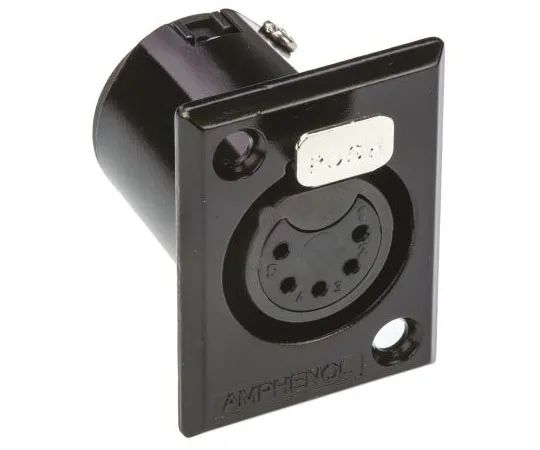 63-7657-33　Amphenol 5 Way Panel Mount XLR Connector, Female, Tin Plated Contacts　AC5FPZB