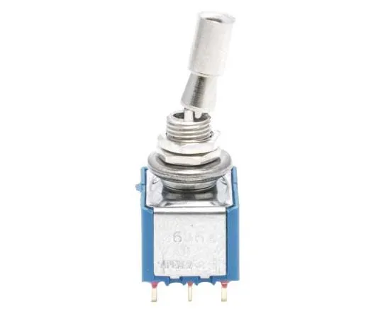 63-7699-96　APEM Three Pole Double Throw (3PDT) Toggle Switch, Latching, Panel Mount　5656ADBK2V