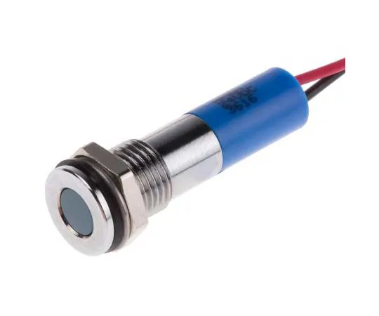 63-7708-86　RS PRO Blue Indicator, 24 V dc, 8mm Mounting Hole Size, Lead Wires Termination, IP67　700-1930