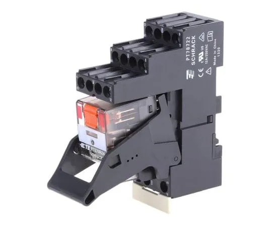 63-7600-73　TE ConnectivityPT DPDT Non-Latching Relay DIN Rail, 24V ac Coil, 12A　PT2L7RC4 9-1415534-0