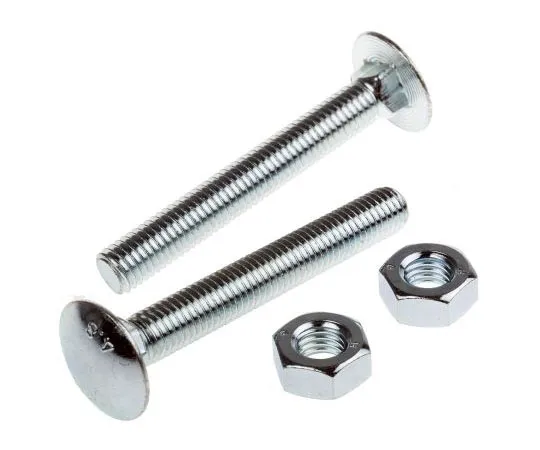 63-7601-99　Bright Zinc Plated Steel Coach Bolt, M10 x 75mm　512-1124
