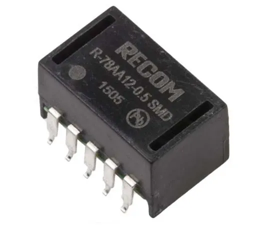 63-7723-38　Recom Switching Regulator, 15 → 32V dc Input, 12V dc Output, 500mA　R-78AA12-0.5SMD