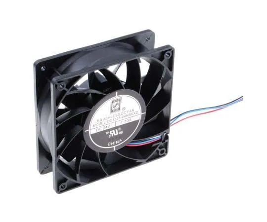 63-7716-22　RS PRO Axial Fan, 120 x 120 x 38mm, 226cfm, 40.8W, 24 V dc　703-3473