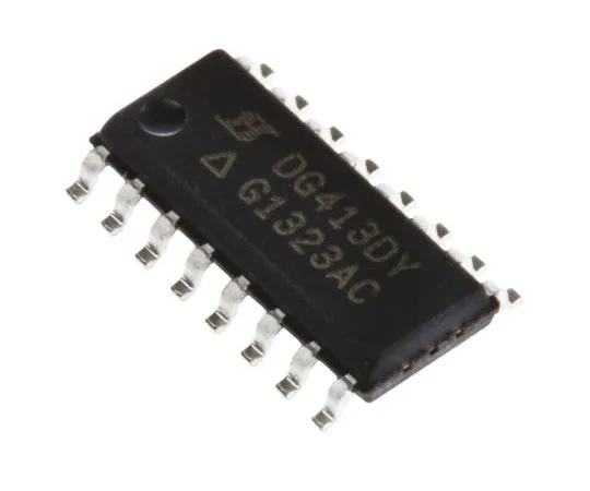 63-7649-06　DG413DY-E3 Vishay, Analogue Switch Quad SPST, 15 V, 18 V, 24 V, 28 V, 16-Pin SOIC　DG413DY-E3