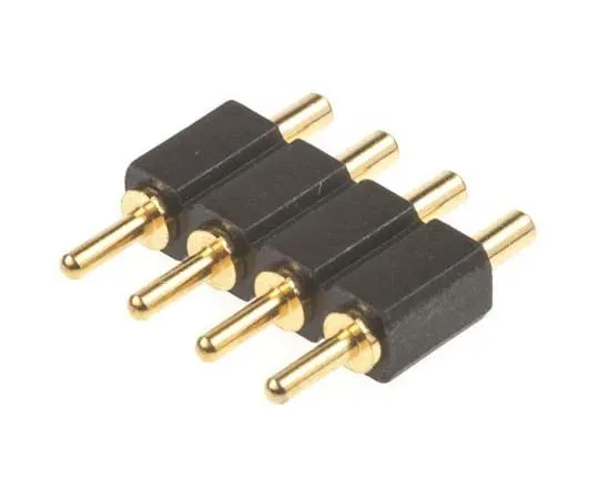 63-7713-75　Preci-Dip 2.54mm 4-Way Spring Loaded Connector, -Row Male, Through Hole, 811-S1-004-10-016101　811-S1-004-10-016101
