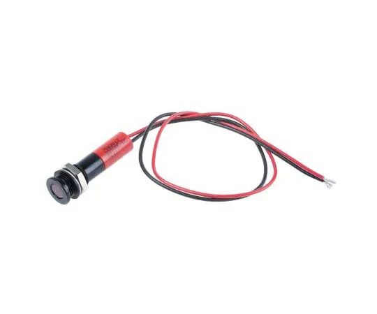 63-7709-07　RS PRO Red Indicator, 220 V ac, 8mm Mounting Hole Size, Lead Wires Termination, IP67　700-2012