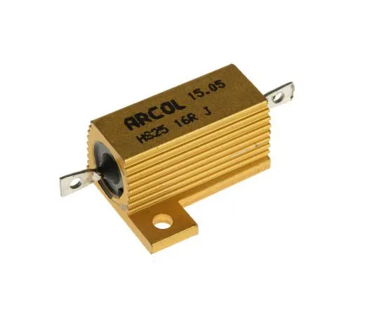 63-7637-14　Arcol HS25 Series Aluminium Ho***d Axial Wire Wound Panel Mount Resistor, 16Ω ±5% 25W　HS25 16R J