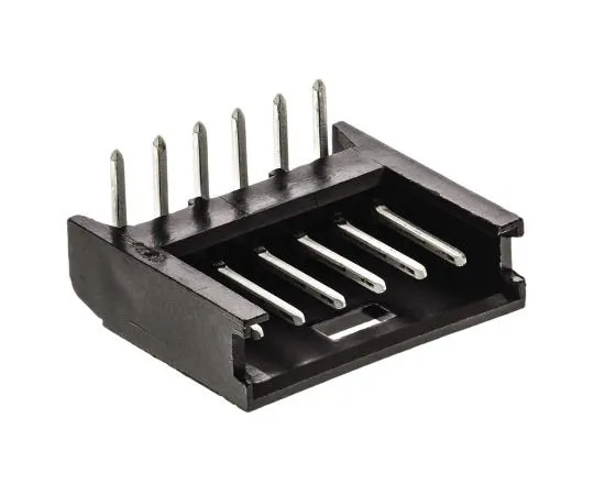 63-7598-32　TE Connectivity AMPMODU MOD II, 6 Way, 1 Row, Right Angle PCB Header　280379-1