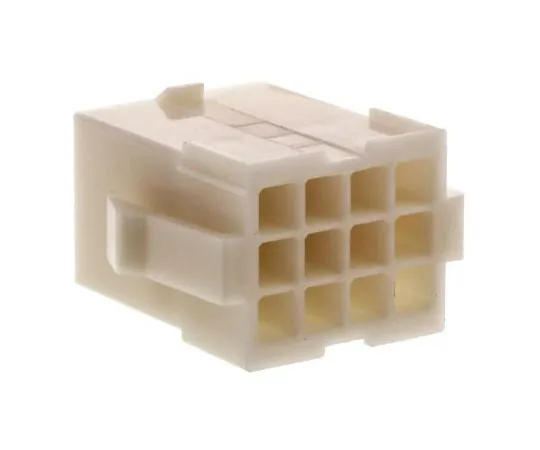 63-7576-96　TE Connectivity Mini-Universal MATE-N-LOK Female Connector Housing, 4.2mm Pitch, 12 Way, 3 Row　172162-1