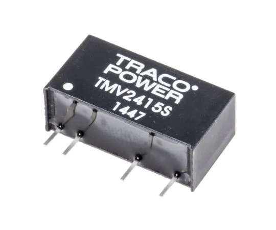 63-7658-33　TRACOPOWER TMV 1W Isolated DC-DC Converter Through Hole, Voltage in 21.6 → 26.4 V dc, Voltage out 15V dc　TMV 2415S