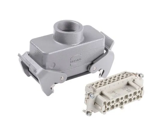 63-7567-67　Han E Series 16 Way Female 16A Connector, includes Hood, Insert　09300161730+09330162701