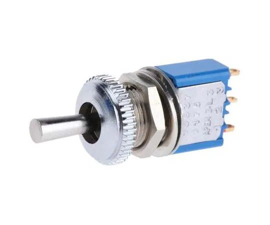 63-7702-39　Apem Single Pole Double Throw (SPDT) Toggle Switch, (On)-Off-(On), Panel Mount　106372103