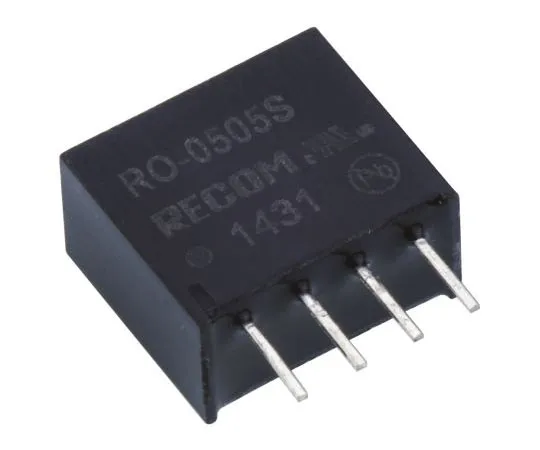 63-7673-19　Recom RO 1W Isolated DC-DC Converter Through Hole, Voltage in 4.5 → 5.5 V dc, Voltage out 5V dc　RO-0505S
