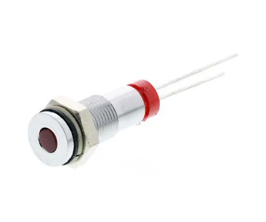 63-7708-34　RS PRO Red Indicator, 2 V dc, 6mm Mounting Hole Size, Lead Pins Termination, IP67　700-1542