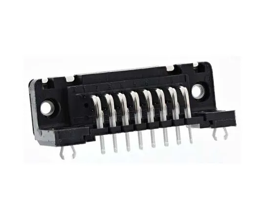 63-7701-08　Harting 15 Way Right Angle Through Hole PCB D-sub Connector Socket, 2.74mm Pitch, with 4-40 UNC Threaded Inserts,　9662526612