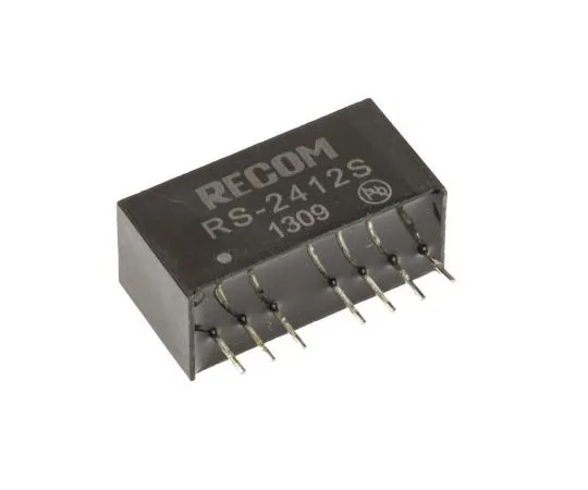 63-7568-82　Recom RS 2W Isolated DC-DC Converter Through Hole, Voltage in 18 → 36 V dc, Voltage out 12V dc　RS-2412S