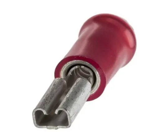 63-7557-58　TE Connectivity PIDG FASTON .110 Series Red Insulated Crimp Receptacle, 2.79 x 0.79mm, 0.3mm² to 1.5mm², 22AWG to　165566-1