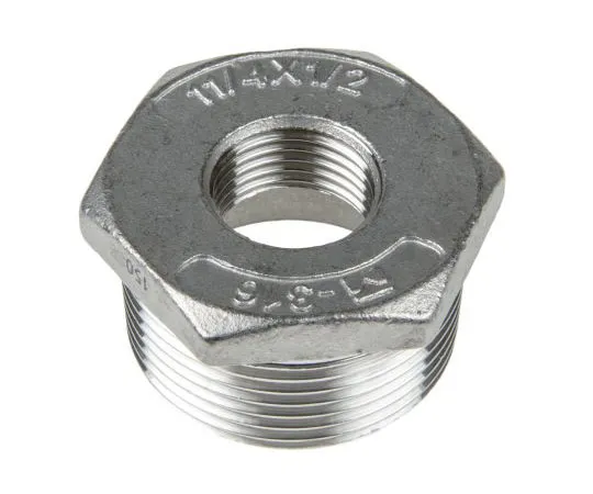 63-7592-34　RS PRO Stainless Steel Hexagon Bush 1-1/4in R(T) Male x 1/2in G(P) Female 1.18in　499-3552