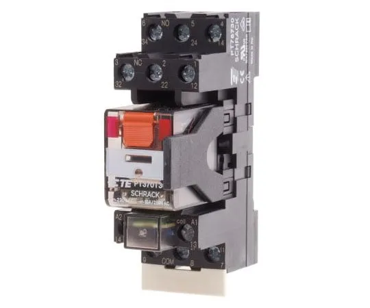 63-7586-65　TE ConnectivityPT 3PDT Non-Latching Relay DIN Rail, 230V ac Coil, 10A　PT3S7TD0 1415075-1