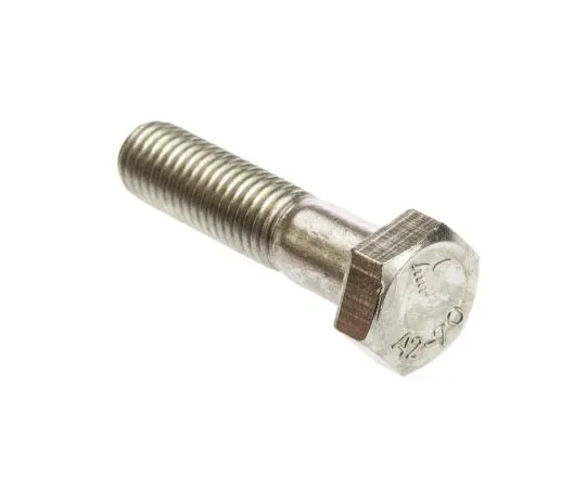 63-7596-40　Plain Stainless Steel Hex Bolt, M12 x 50mm　508-1098