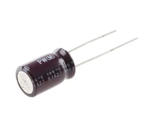 63-7746-84　Nichicon 1000μF 10V dc Aluminium Electrolytic Capacitor, Through Hole 10 (Dia.) x 16mm +105°C 10mm 5mm　UPW1A102MPD