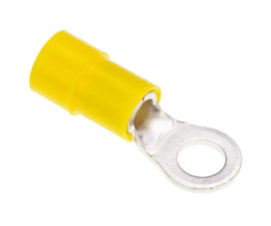63-7636-58　RS PRO Insulated Ring Terminal, M5 Stud Size, 4mm² to 6mm² Wire Size, Yellow　613-9659