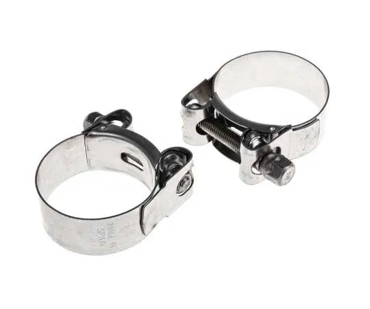 63-7712-59　MIKALOR Stainless Steel Bolt Drive, 20mm Band Width, 40mm - 43mm Inside Diameter　M0301311-2